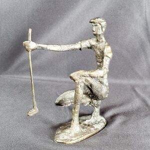 Bronze Golfer Sculptures Set of 2